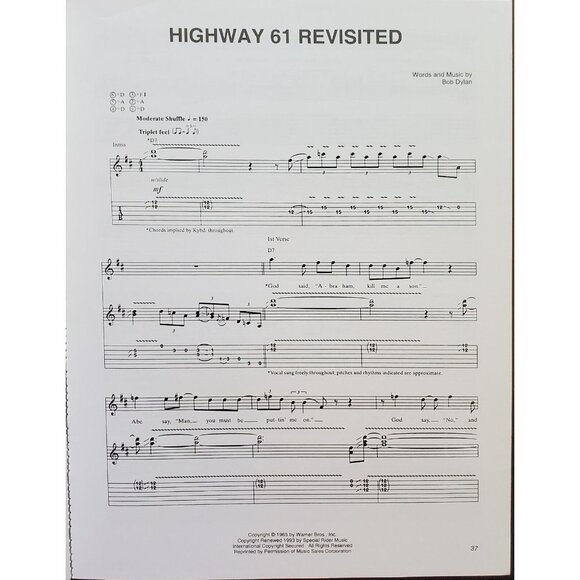 Johnny Winter The Best Of Vocal Guitar Tab Sheet Music Book s5 - Picture 3 of 5